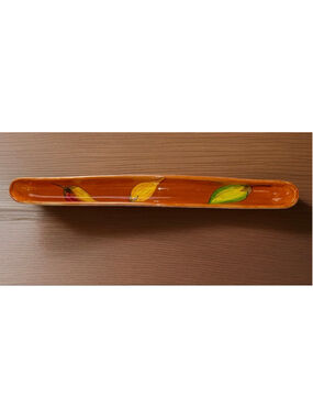 Laurie Gates Pottery 16" Olive Boat Serving Dish Pepper